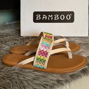 Bamboo colourful sandals.